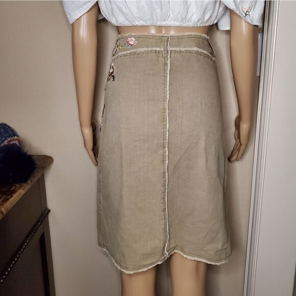 Vintage Pre-owned Gerard Darel Embroidered pencil midi skirt - Picture 4 of 14